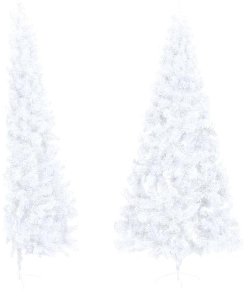 vidaXL Künstlicher Halber Weihnachtsbaum mit Ständer Weiß 240 cm PVC Bild 1