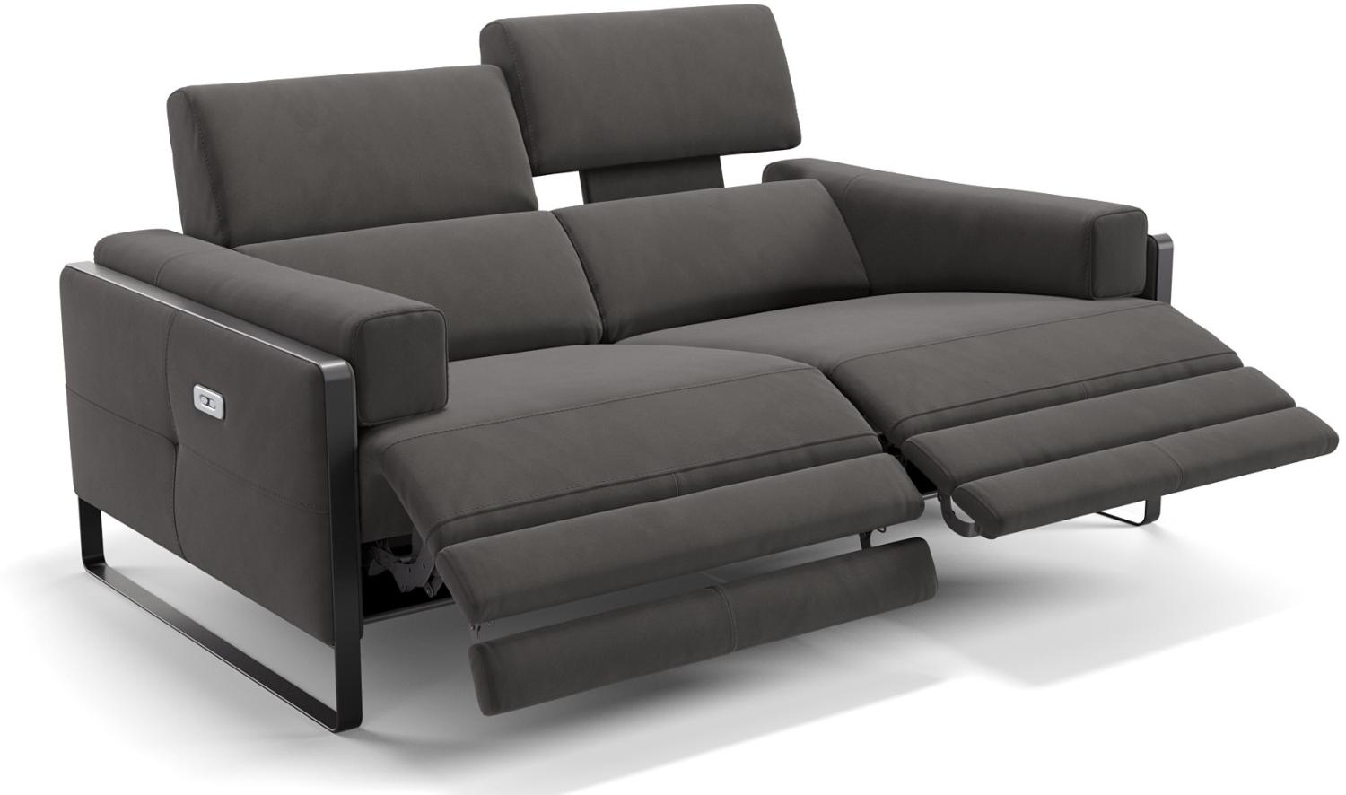 Sofanella 2-Sitzer MILO Stoffsofa Designersofa Couch in Dunkelgrau Bild 1