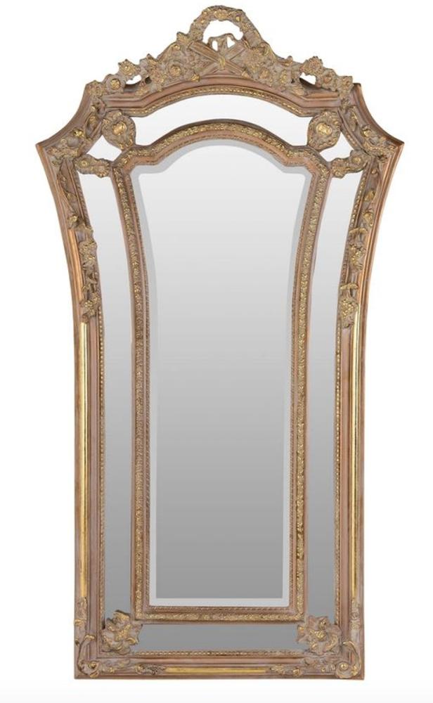 Casa Padrino Barock Wandspiegel Braun / Gold 115 x H. 207 cm - Barockstil Spiegel Antik Stil Möbel Bild 1