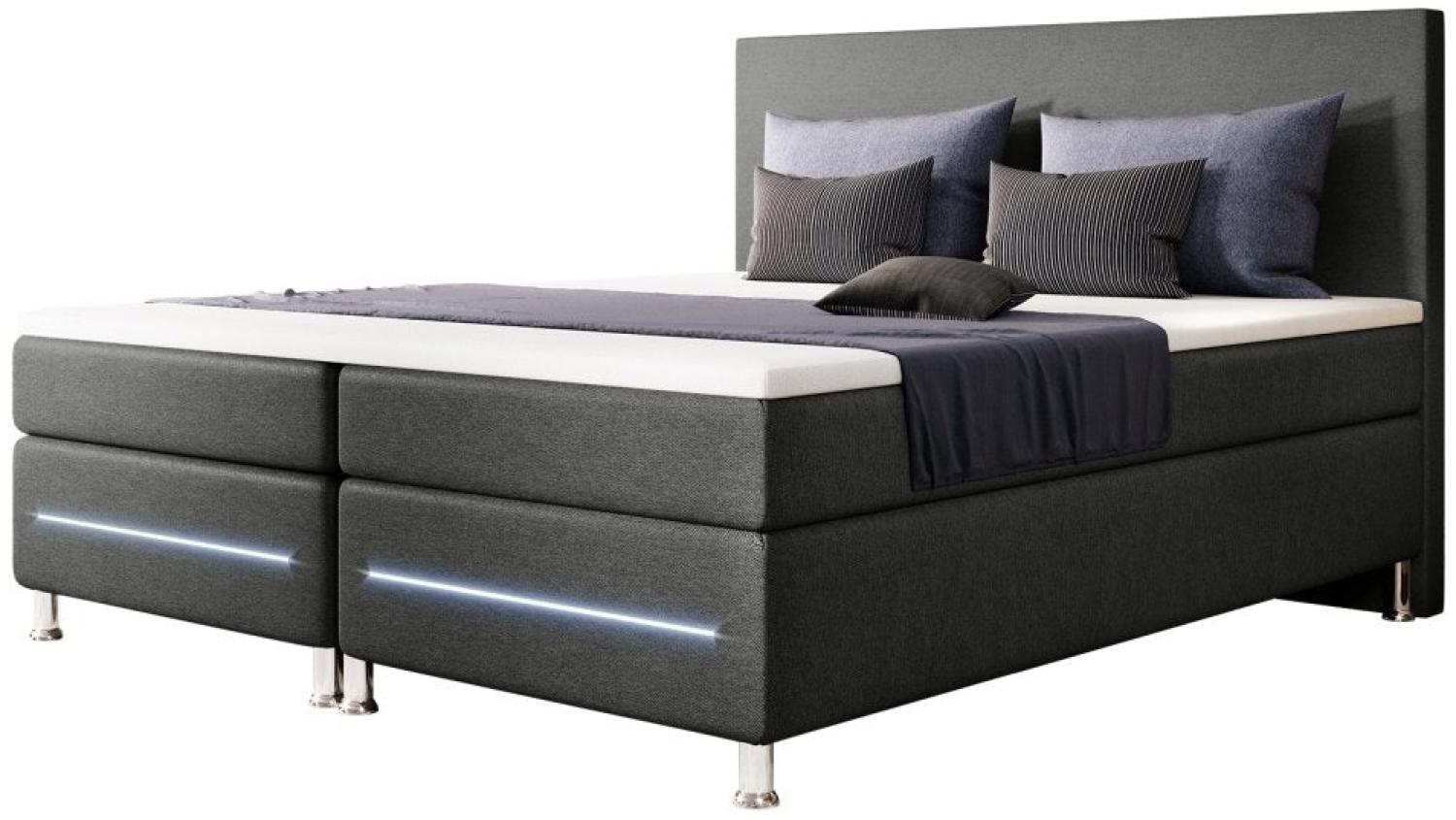 Boxspringbett Simple 120x200 H4 Grau Bild 1