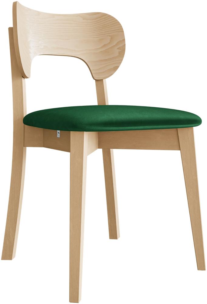 Esszimmerstuhl Gamirut, Stuhl aus Buchenholz für Küche, Restaurant (Buche / Magic Velvet 2225) Bild 1