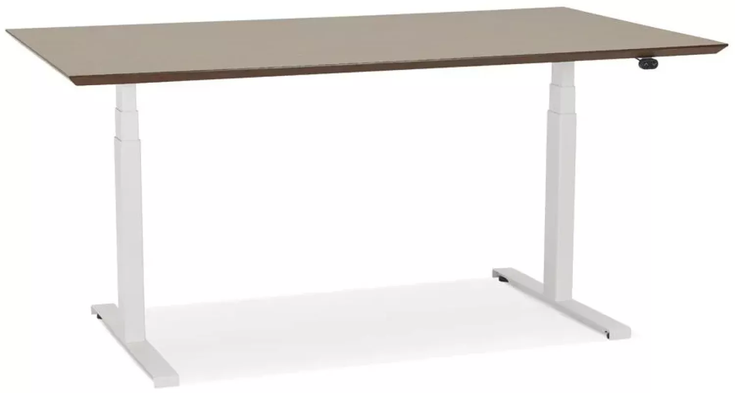 Kokoon Design Schreibtisch Sidebu Holz Wallnuss und Weiß 150 cm Bild 1