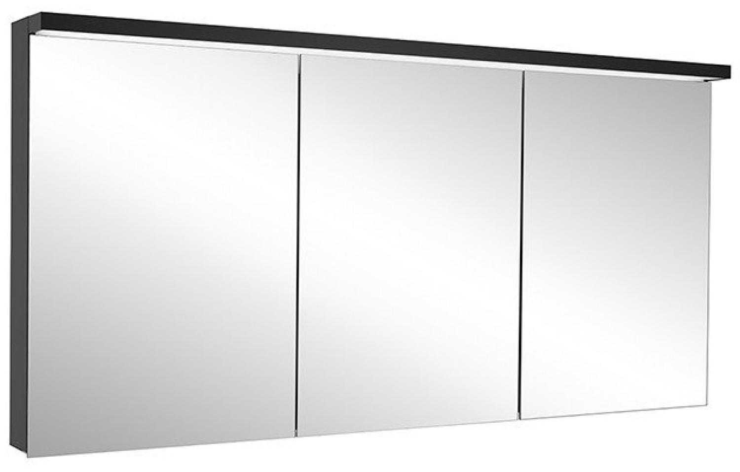 Schneider ADVANCED Line Ultimate LED Lichtspiegelschrank, 3 gleichgrosse Türen, 149,5x72,6x17,8cm, 188. 151, Ausführung: EU-Norm/Korpus schwarz matt - 188. 151. 02. 41 Bild 1