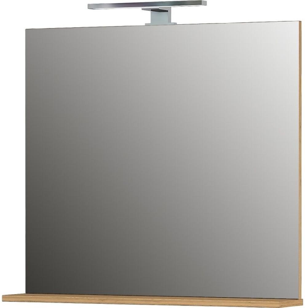 Caldari Spiegel Smilla mit LED-Beleuchtung, braun, 76x75x15 cm Bild 1