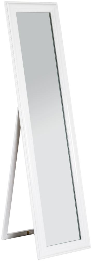 Standspiegel >Miro 5< in Weiß aus MDF, Spiegelglas - 40x156x49cm (BxHxT) Bild 1