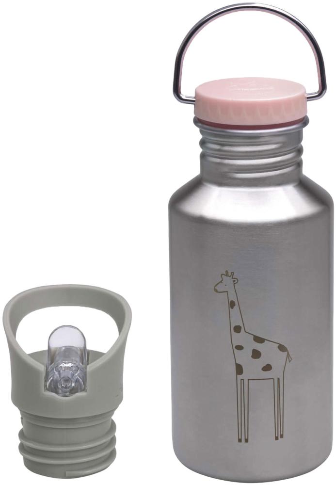 Lässig Kinder Edelstahl Trinkflasche 500 ml Safari Giraffe Bild 1
