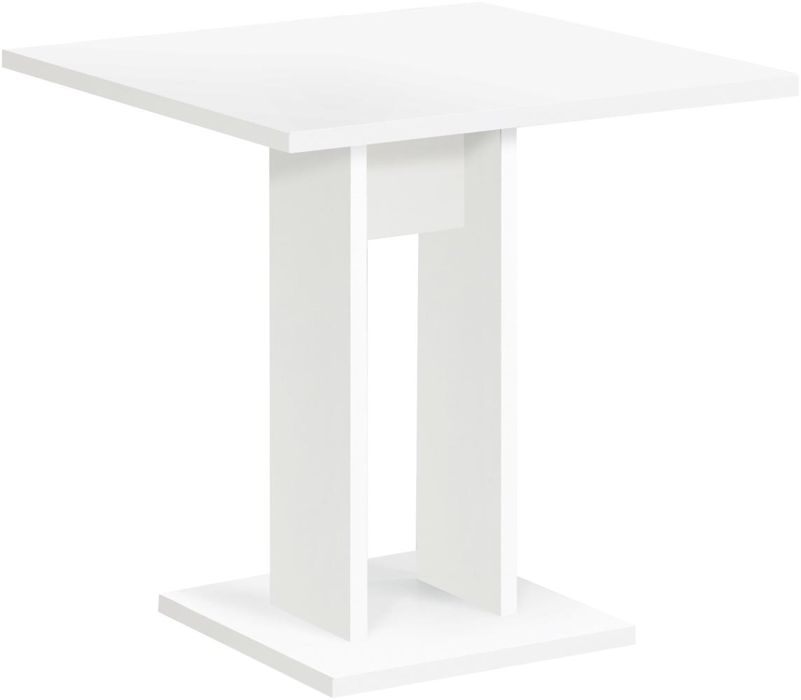 MD Möbel 'BANDOL 1' Esstisch, melaminharzbeschichtete Spanplatte, 70 x 77,5 x 70cm, Weiß Bild 1