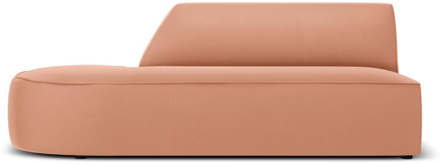 Micadoni 2-Sitzer Samtstoff Modul Ruby Links | Bezug Pink | Beinfarbe Black Plastic Bild 1