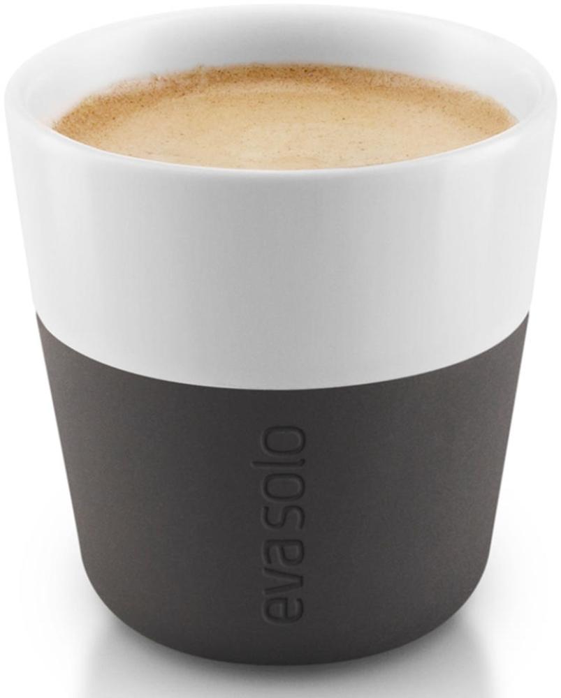 Eva Solo Espresso-Becher, Mocca, Kaffee, Espressotasse, Becher, Porzellan/Silikon, Schwarz, 80ml, 2er-Set, 501001 Bild 1