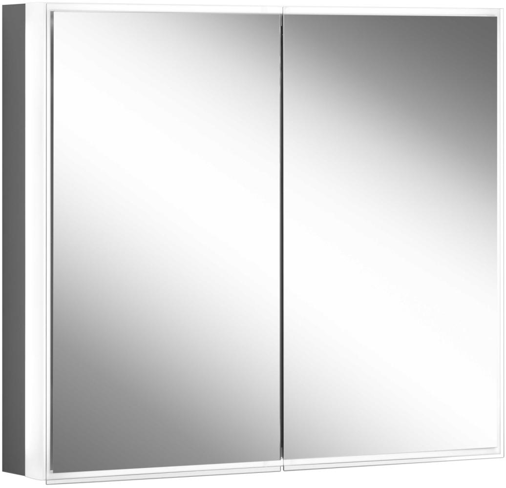 Schneider PREMIUM Line Superior LED Lichtspiegelschrank, 2 Doppelspiegeltüren, 725x73,6x16,7cm, 181. 070, Ausführung: EU-Norm/Korpus schwarz matt - 181. 070. 02. 41 Bild 1