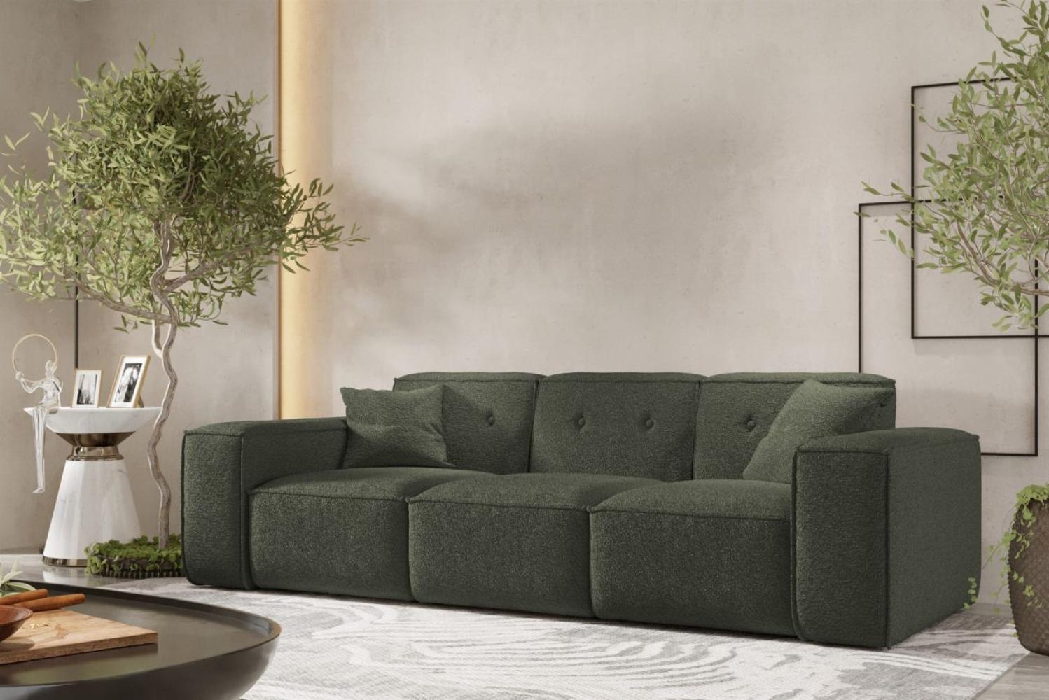 Sofa Designersofa CESINA 3-Sitzer in Stoff Ascot Bukla Winter Moss Bild 1