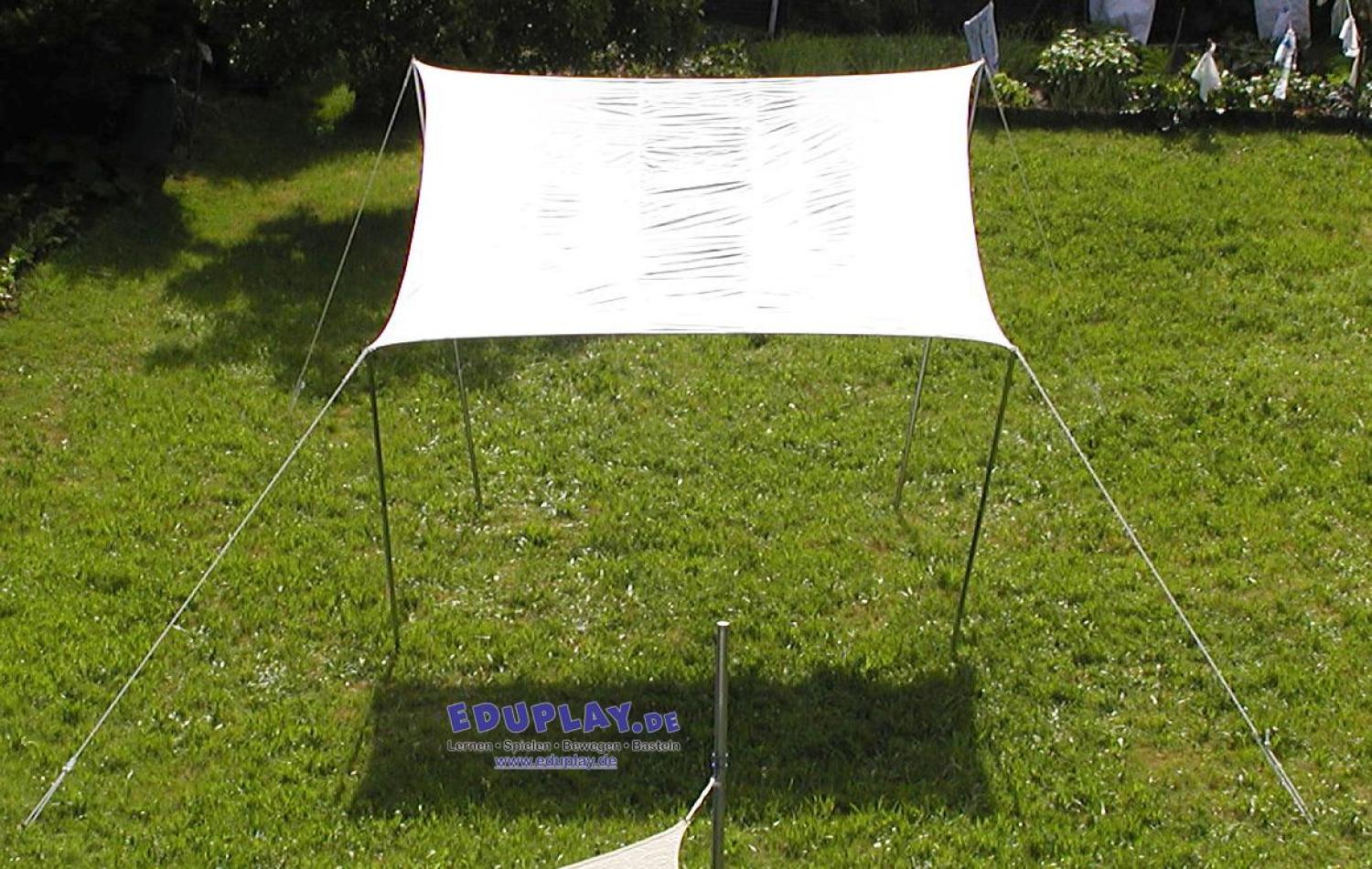 Sonnensegel 3,5 x 4,5 m creme weiß wasserabweisend Bild 1