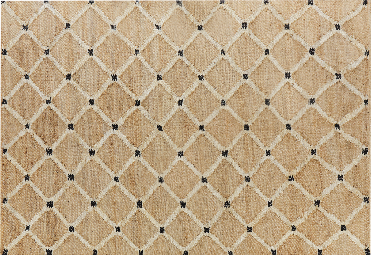 Teppich Jute beige 160 x 230 cm geometrisches Muster Kurzflor KALEKOY Bild 1