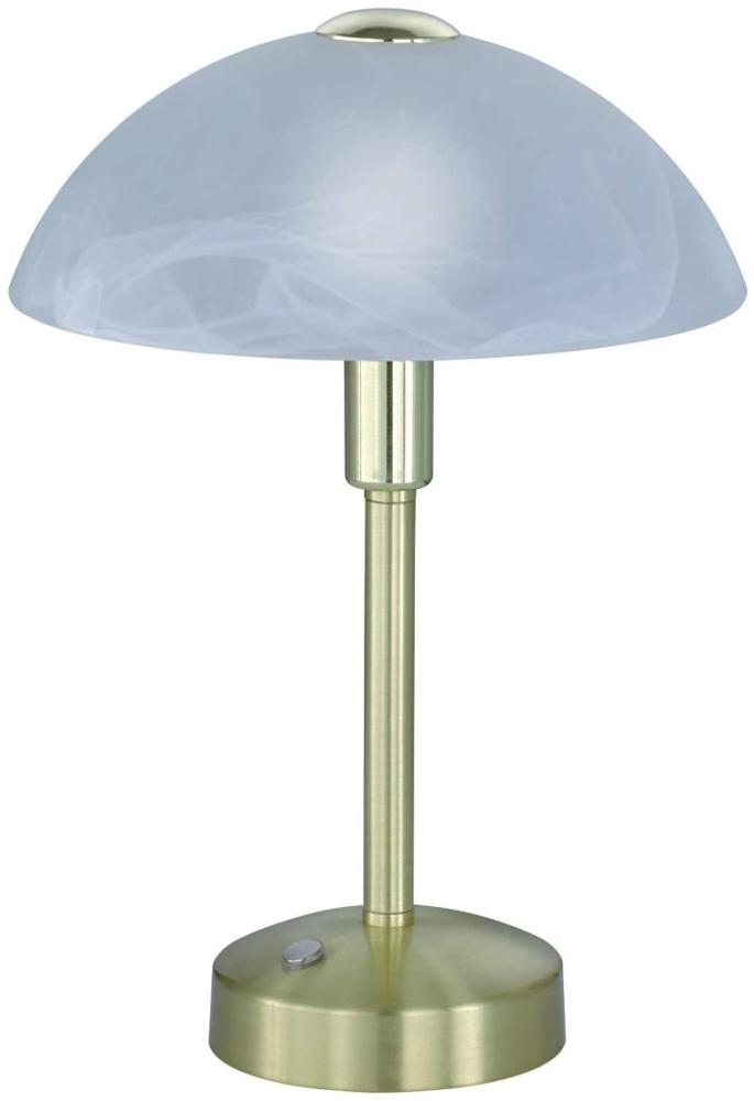 LED Tischleuchte DONNA - Messing, Alabaster Schirm - dimmbar - 30cm Bild 1