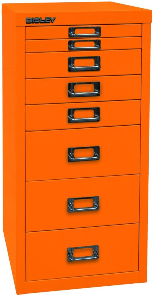 Bisley MultiDrawer™, 29er Serie, DIN A4, 8 Schubladen, Farbe orange Bild 1