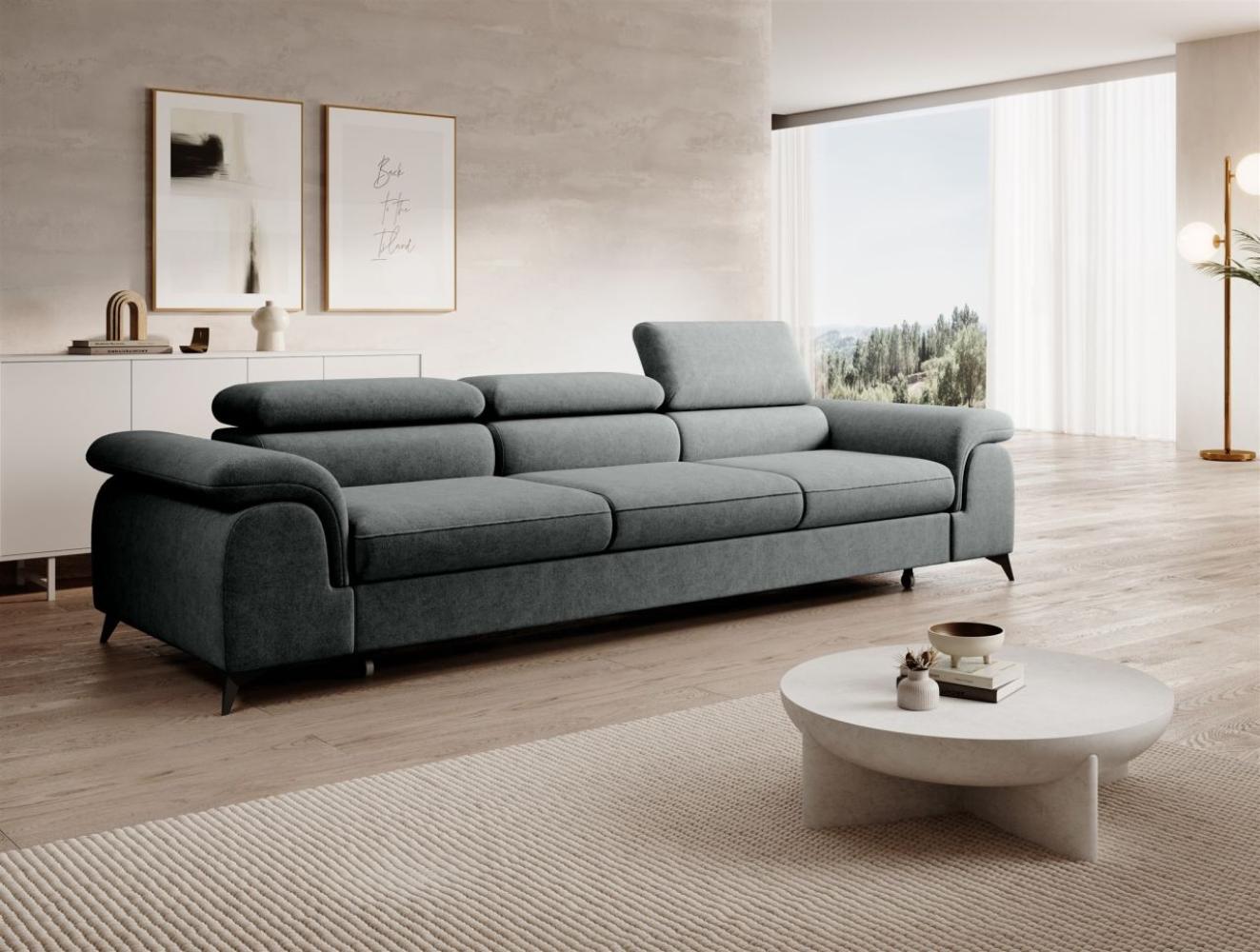 Big Sofa Couchgarnitur BASTIEN Megasofa mit Schlaffunktion Stoff Whisper Forest Bild 1