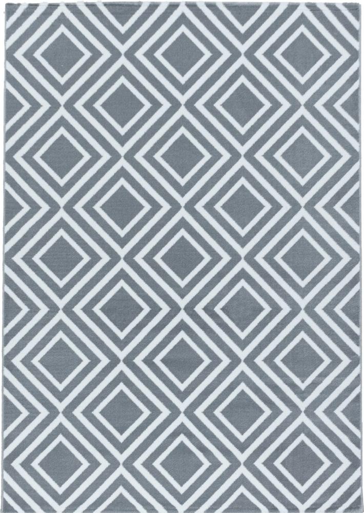 Kurzflor Teppich Clara Läufer - 80x250 cm - Grau Bild 1