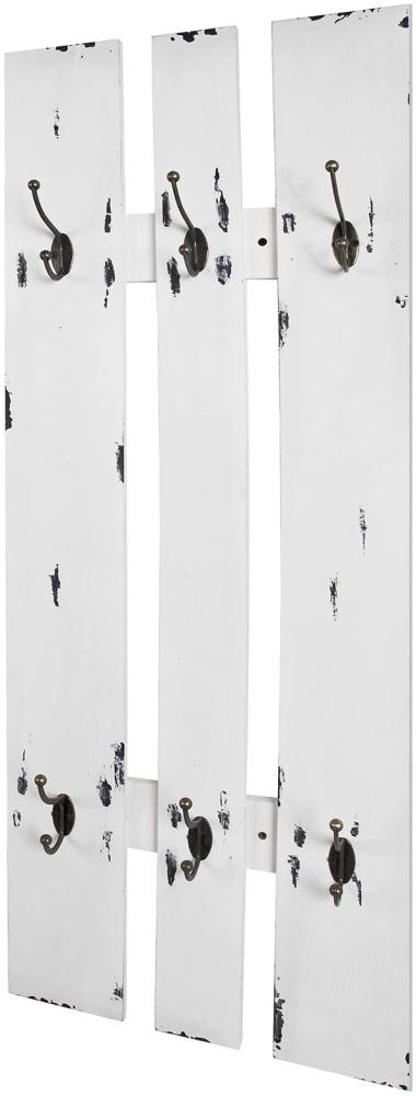 Haku-Möbel Wandgarderobe, MDF, weiß, 40 x 9 x 100 cm Bild 1
