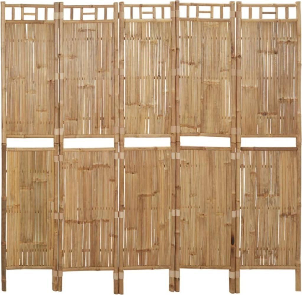 5-tlg. Raumteiler Bambus 200x180 cm Bild 1