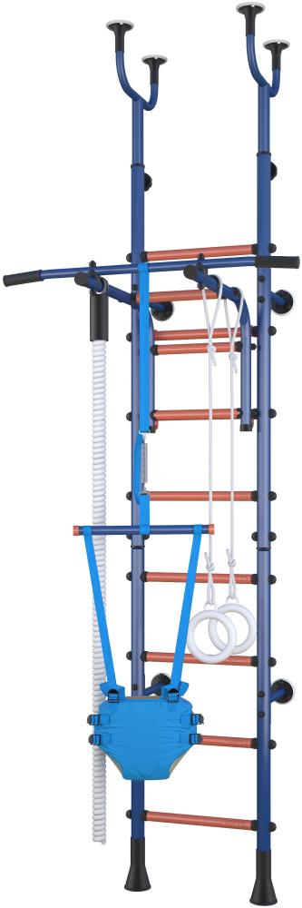 Polini Sport 'Active' Klettergerüst und Sprossenwand, Kombihalterung, blau Bild 1