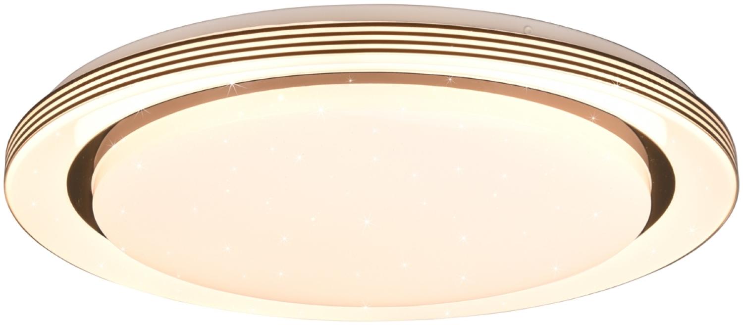 LED Deckenleuchte ATRIA Fernbedienung, dimmbar Sternenhimmel, Schwarz Ø48cm Bild 1