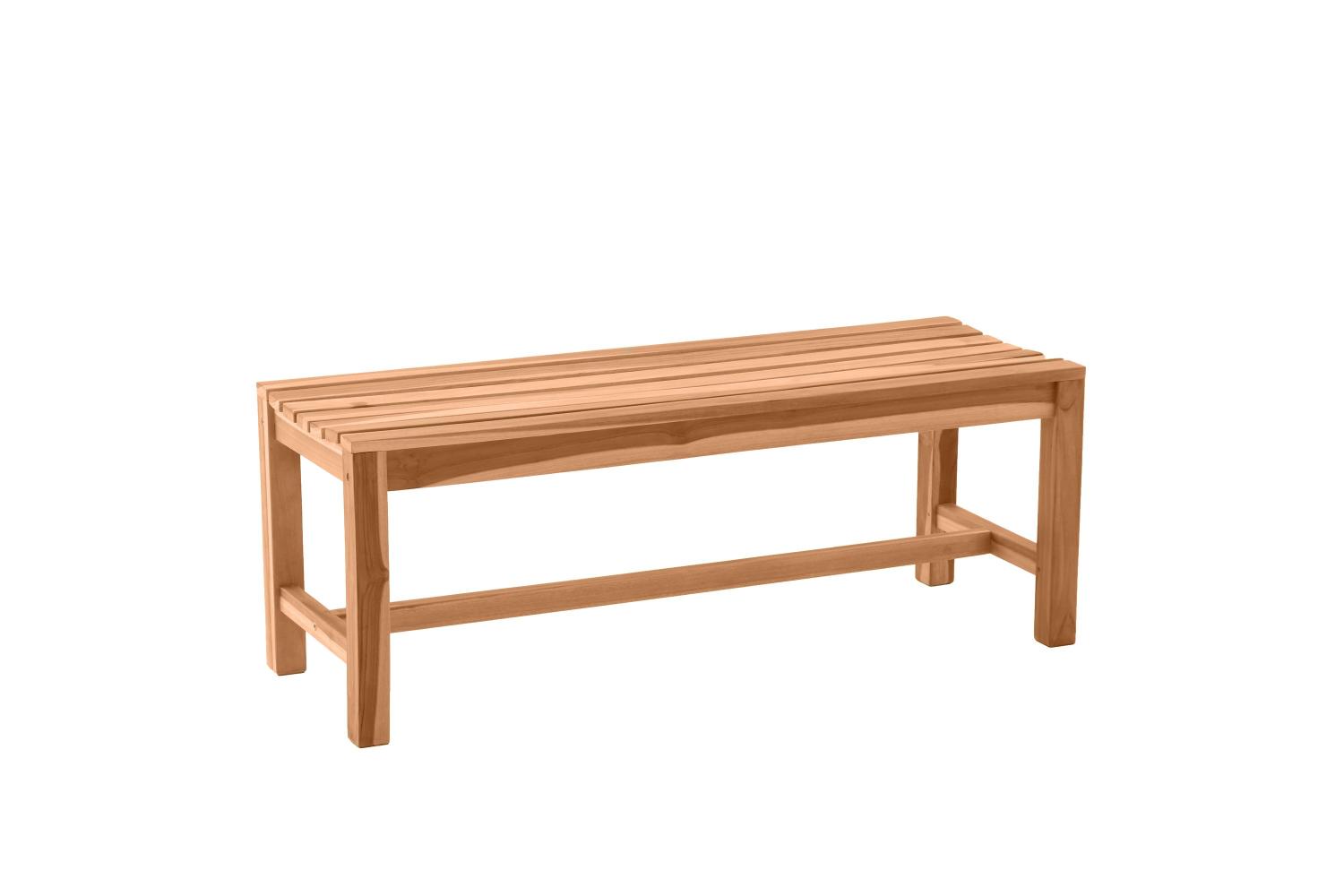 Gartensitzbank 120cm Teak Sitzbank Parkbank Bank Holzbank massiv Bild 1