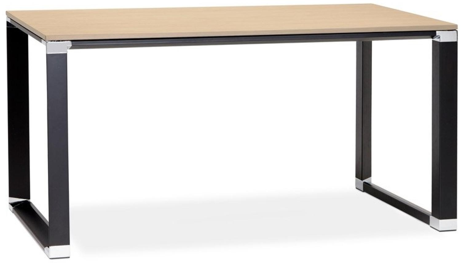 Kokoon Design Schreibtisch Warner Holz Natur / Schwarz 140x75x70 cm Bild 1