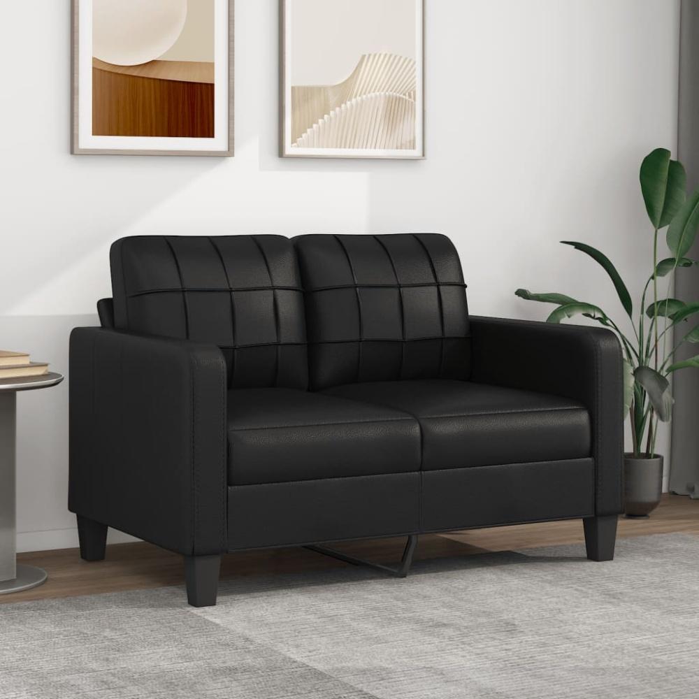 vidaXL 2-Sitzer-Sofa Schwarz 120 cm Kunstleder Bild 1