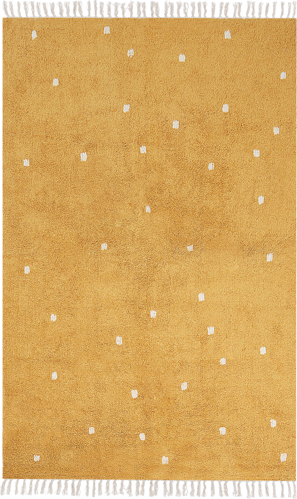 Baumwollteppich gepunktet, 140 x 200 cm, gelb ASTAF Bild 1