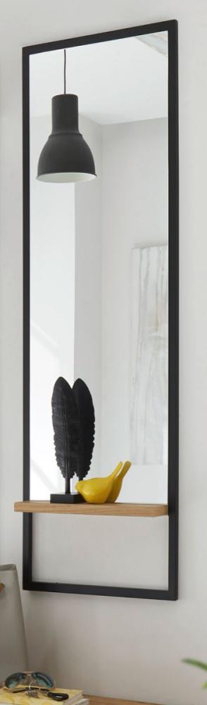 Garderobenspiegel Yorkshire in Eiche und schwarz 30 x 125 cm Bild 1