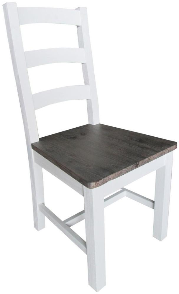 4x Holzstuhl Barnelund Akazie weiß Esszimmerstuhl Stuhl Stühle Bild 1