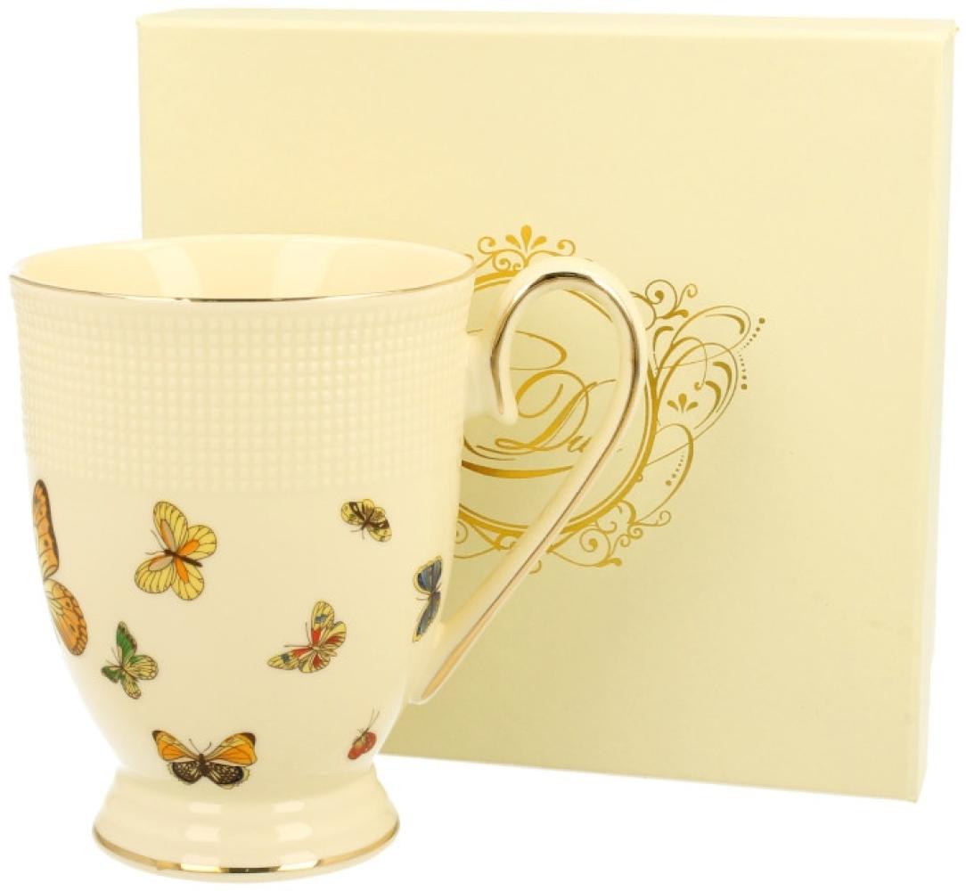 DUO ECRU Becher 400 ml BUTTERFLIES New Bone China Porzellan Bild 1