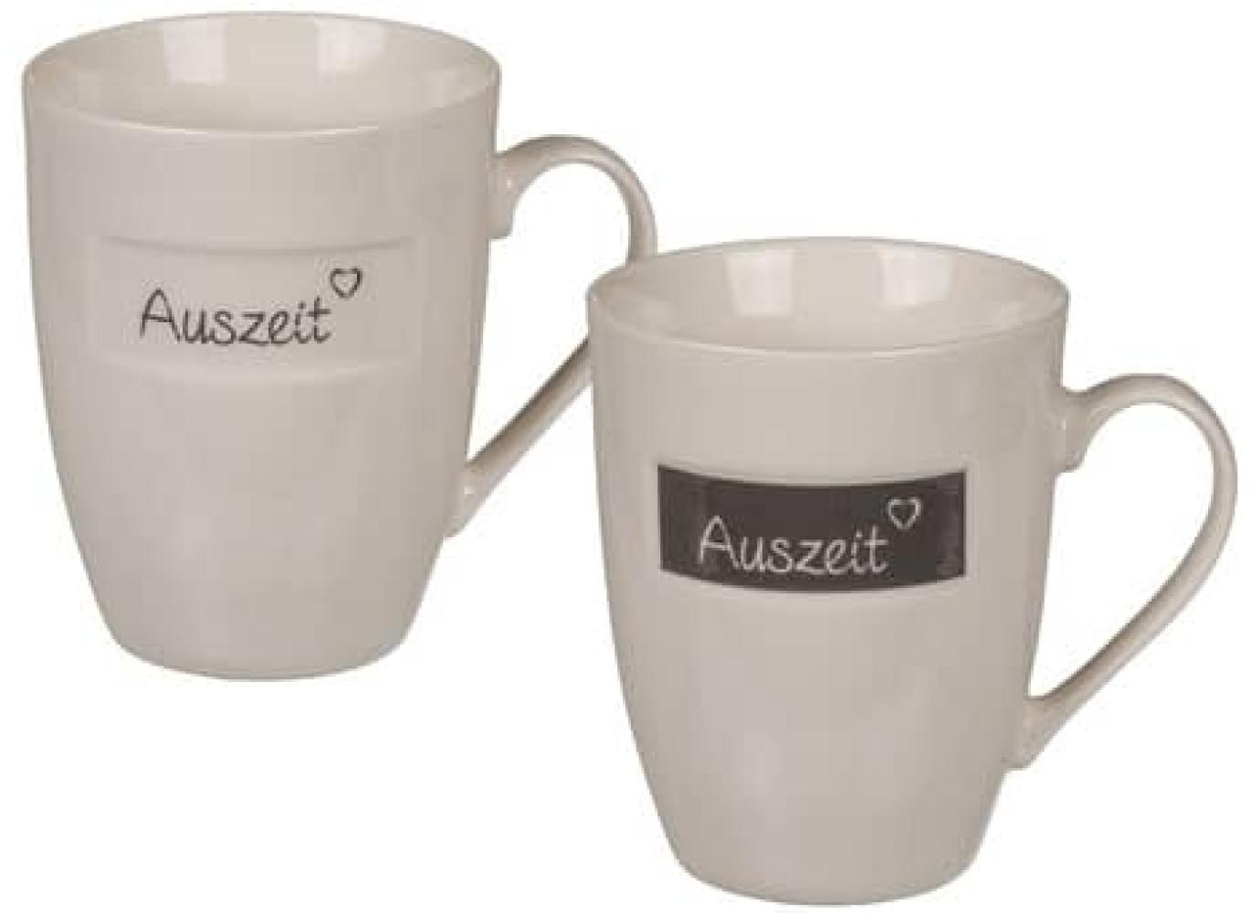 Tasse - Auszeit - aus Keramik - 10 cm - 1 Stück Bild 1