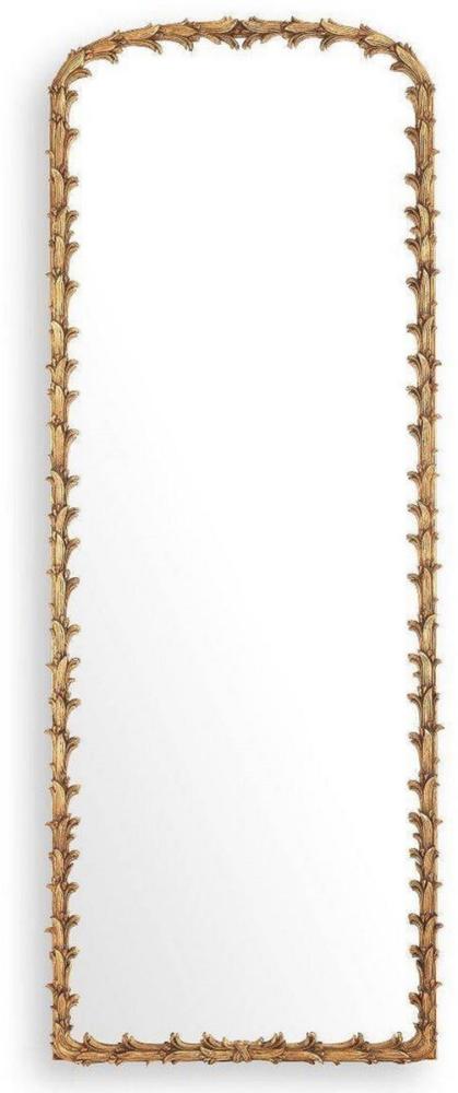 Casa Padrino Luxus Spiegel Antik Gold 92,5 x 7 x H. 245,5 cm - Mahagoni Wandspiegel - Ganzkörperspiegel - Garderobenspiegel - Luxus Kollektion Bild 1
