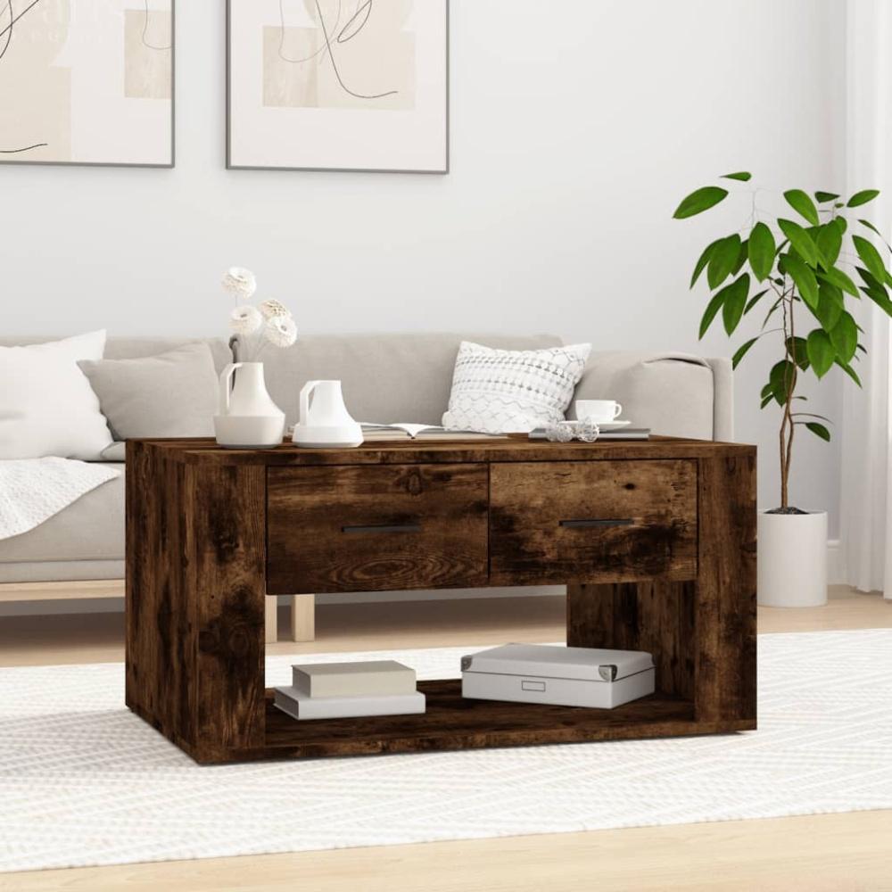 vidaXL Couchtisch Räuchereiche 80x50x40 cm Holzwerkstoff Bild 1