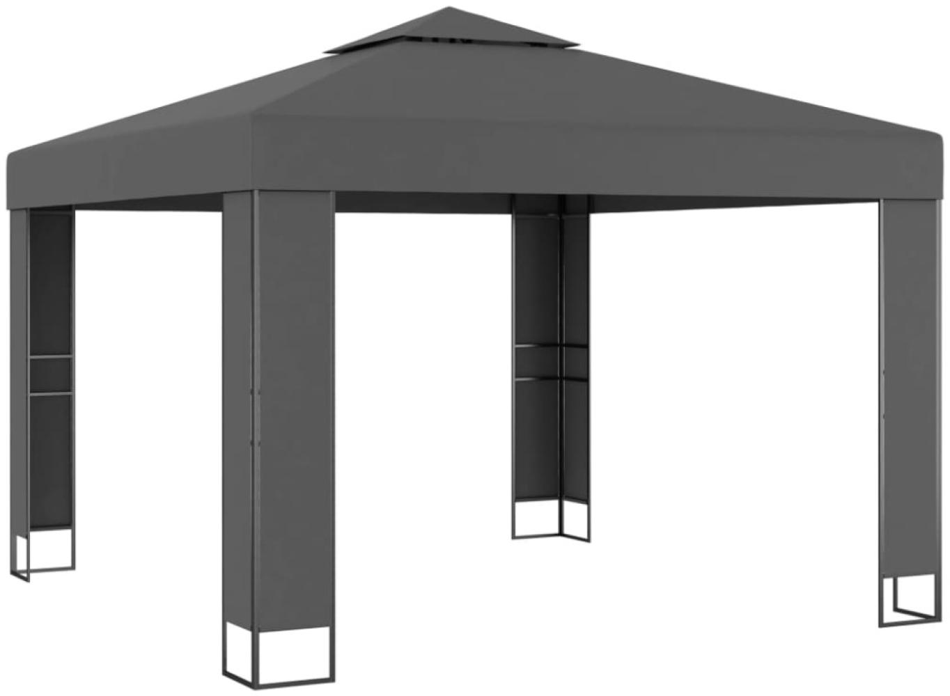 vidaXL Pavillon mit Doppeldach 3 x 3 m Anthrazit Bild 1