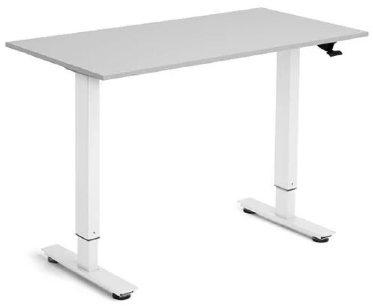 Flexidesk Erhöhter niedriger Tisch 120x60 cm hellgrau/weiß Bild 1