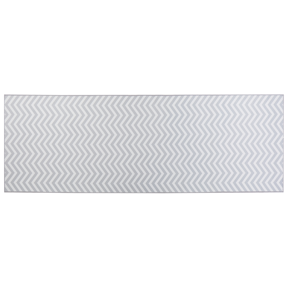 Teppich grau weiß 70 x 200 cm SAIKHEDA Bild 1