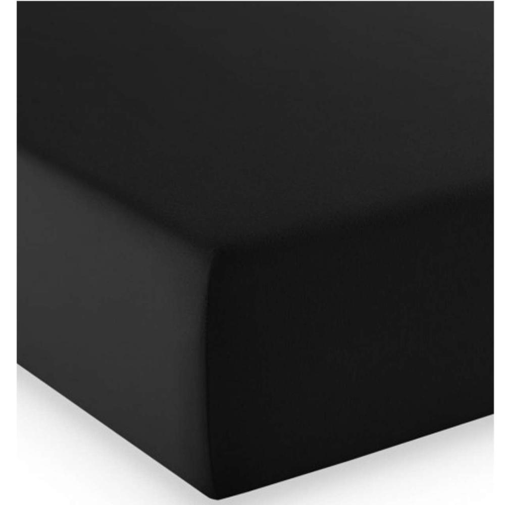 Fleuresse Mako-Jersey-Spannlaken comfort Farbe schwarz 941 Bild 1