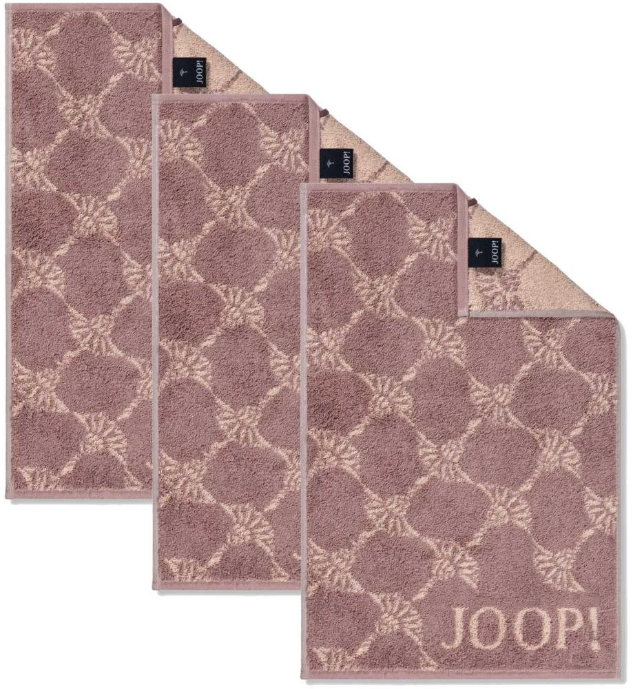 JOOP! Gästetuch Classic Frottierkollektion, 3er Pack - Walkfrottier Rosa Cornflower 30x50cm Bild 1