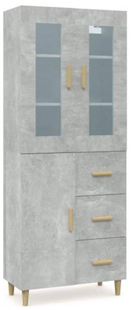Highboard Betongrau 69,5x34x180 cm Holzwerkstoff [3114879] Bild 1