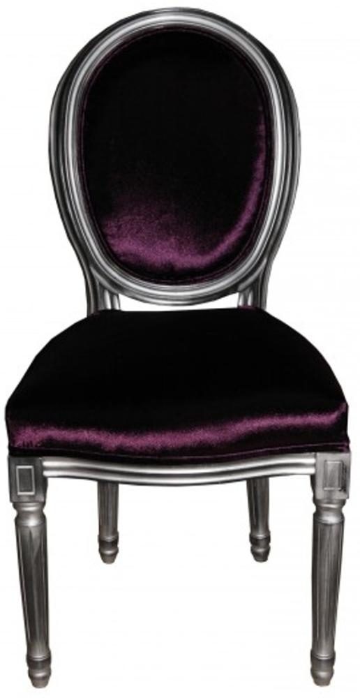 Casa Padrino Barock Esszimmer Stuhl Lila - Designer Stuhl - Luxus Qualität Bild 1