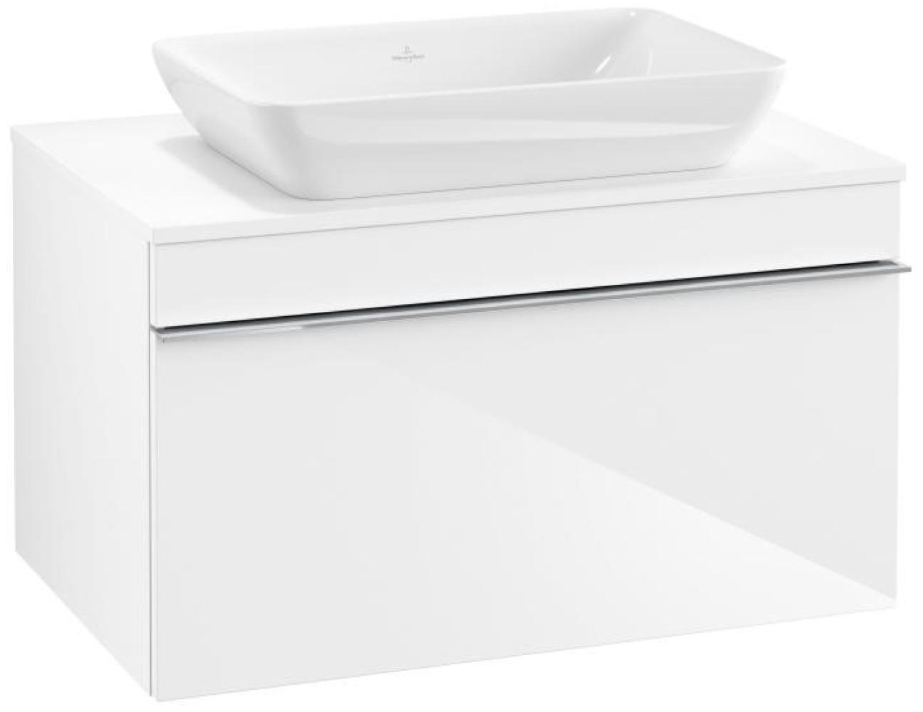 Villeroy & Boch VENTICELLO Waschtischunterschrank 75 cm breit, Weiß, Griff Chrom Bild 1