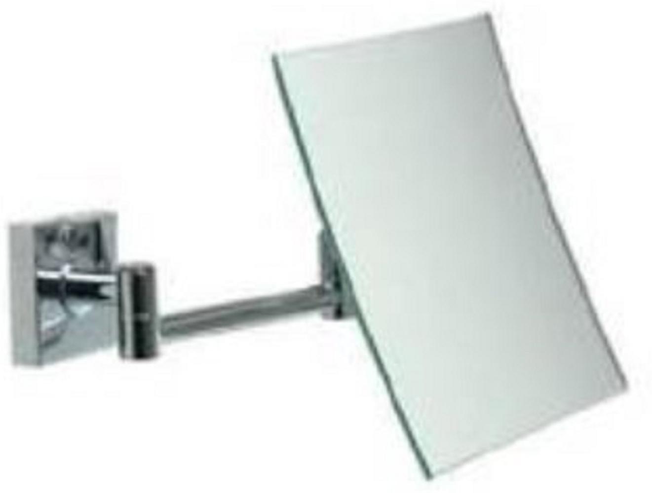 Casa Padrino Luxus Kosmetik Spiegel Silber 15 x 18 x H. 15 cm - Verstellbarer Kosmetik Wandspiegel - Verchromter Badezimmer Schmink Spiegel - Luxus Badezimmer Accessoires Bild 1