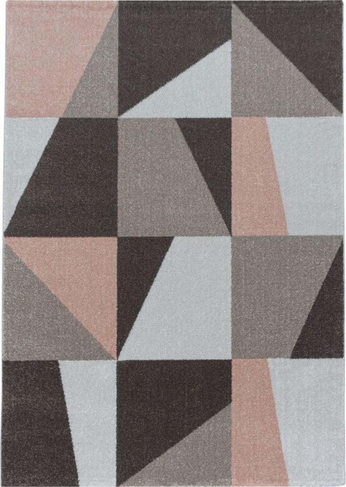 Kurzflor Teppich Elisa rechteckig - 160x230 cm - Rosa Bild 1