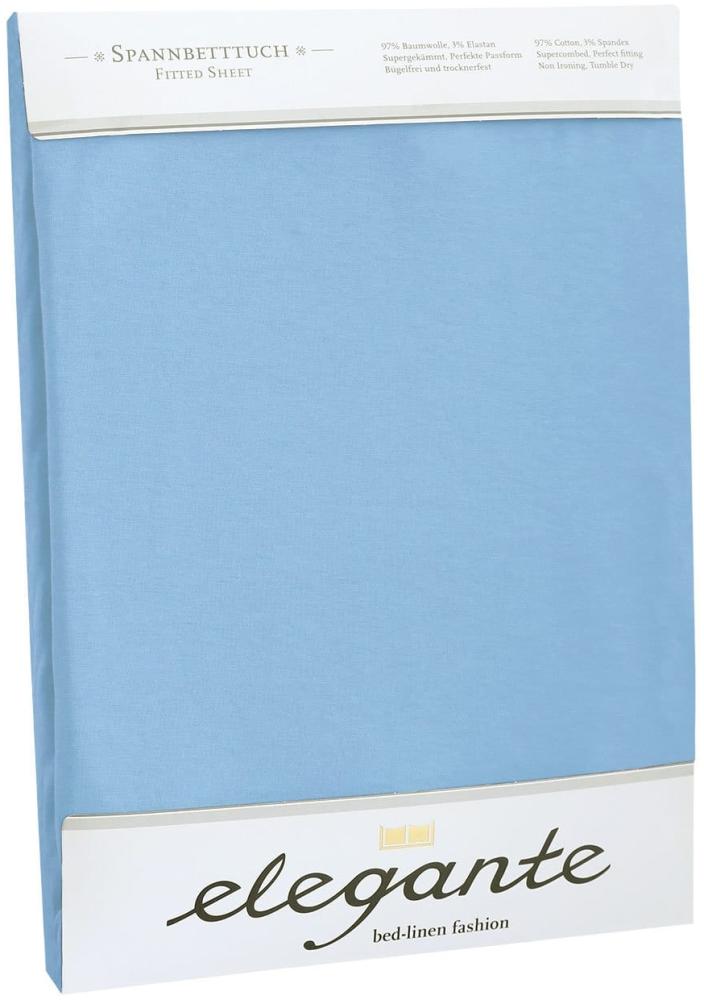 elegante Jersey Spannbettlaken | 90x200 - 100x220 cm | bleu Bild 1