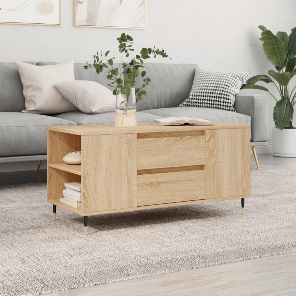 vidaXL Couchtisch Sonoma-Eiche 102x44,5x50 cm Holzwerkstoff Bild 1