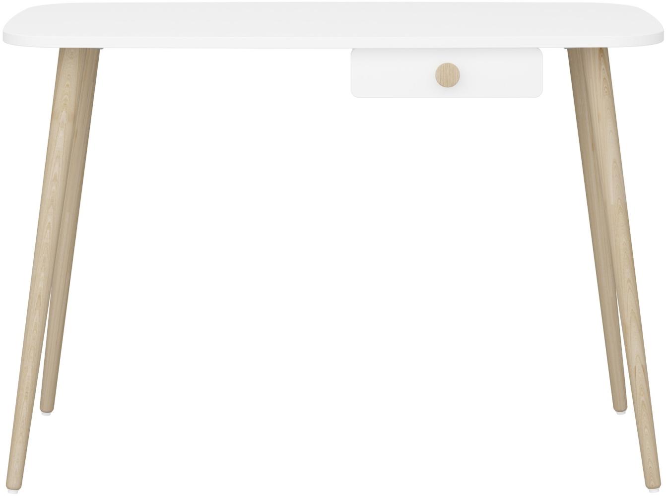 'Gry' Schreibtisch mit 1 Schublade, weiß, 73,7 x 49,6 x 110 cm Bild 1