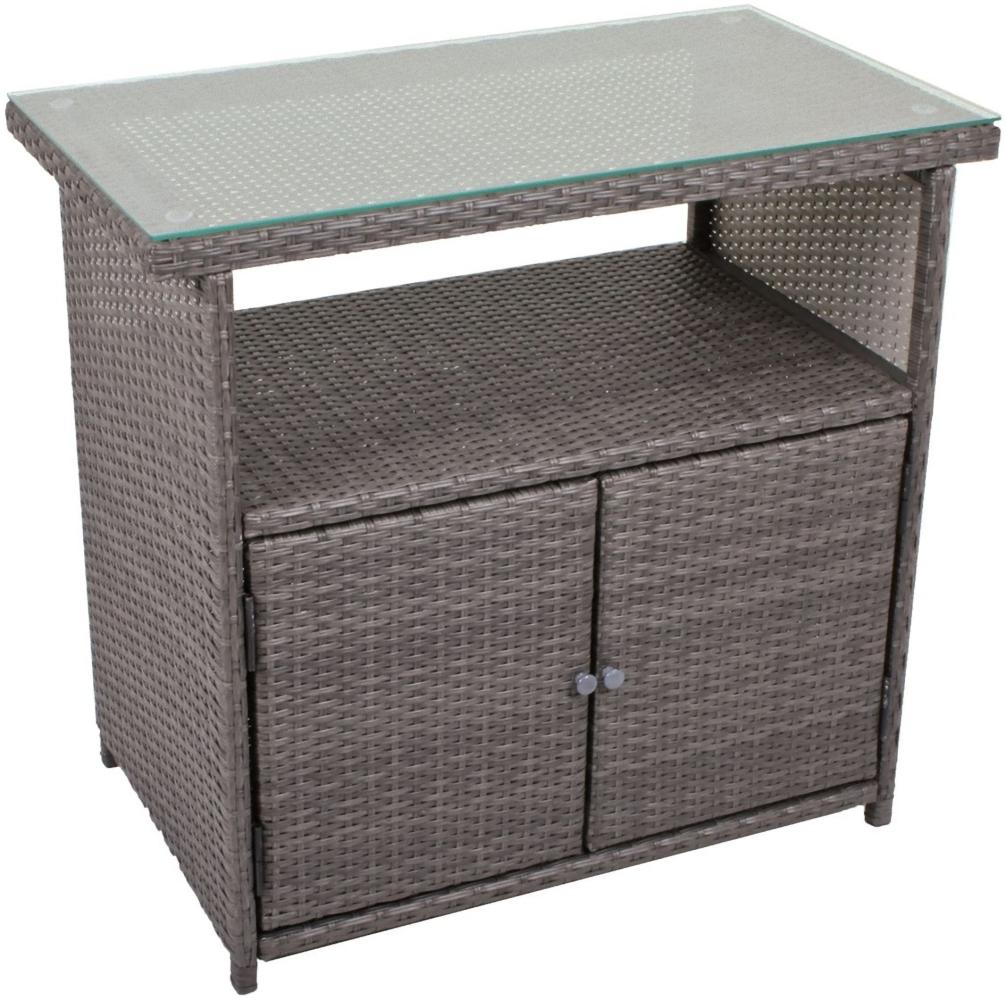 Garden Pleasure Sideboard PADUA grau aus Polyrattan Bild 1