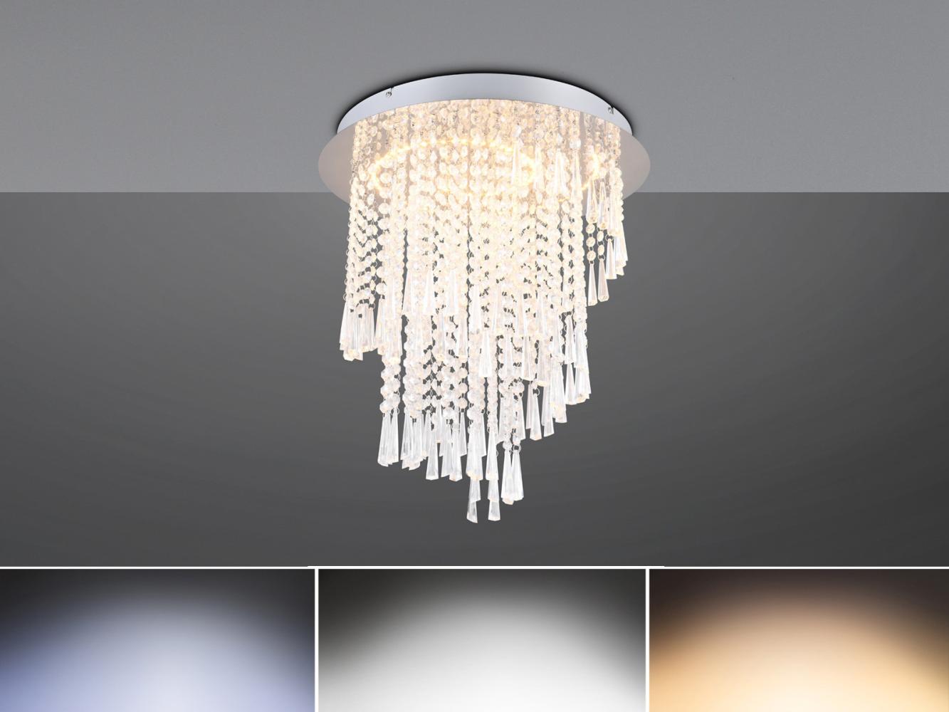Reality Leuchten Deckenleuchte POMP LED (DH 45x50 cm) DH 45x50 cm grau Deckenlampe Bild 1